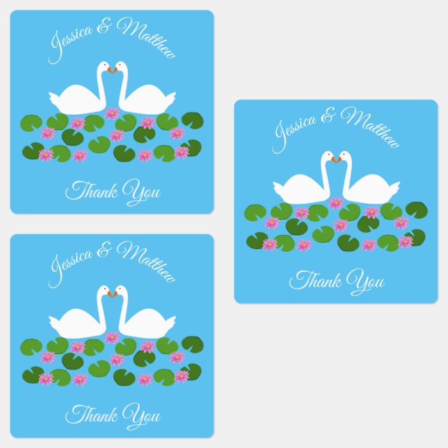White Swans and Water lilies Wedding Custom (Group)