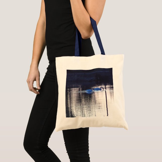 White Swans at Dusk Tote Bag (Front (Product))