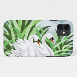 White swans Case-Mate iPhone case