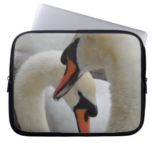 White Swans Neoprene Laptop Sleeve 10 inch