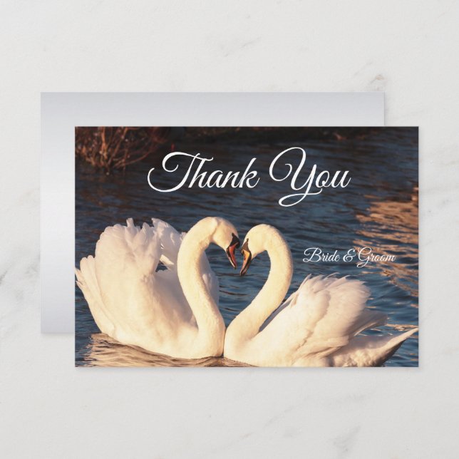 White Swans Thank You Card (Front/Back)