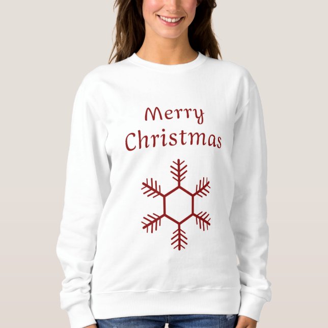 White sweater shirt youthful Merry Chritsmas (Front)