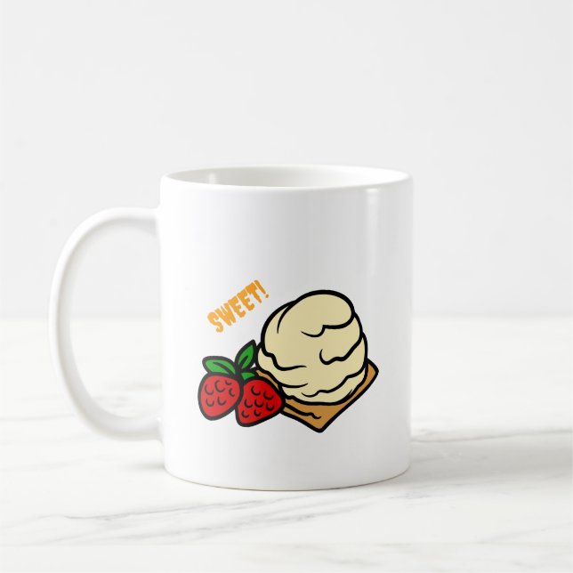 White Sweet Cake Coffee Cup (Left)