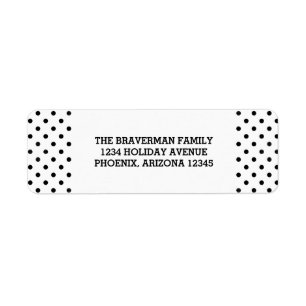 White Sweet Polka Dot Holiday Address Labels