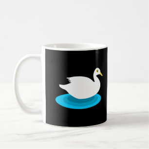 White swimming duck coffee mug