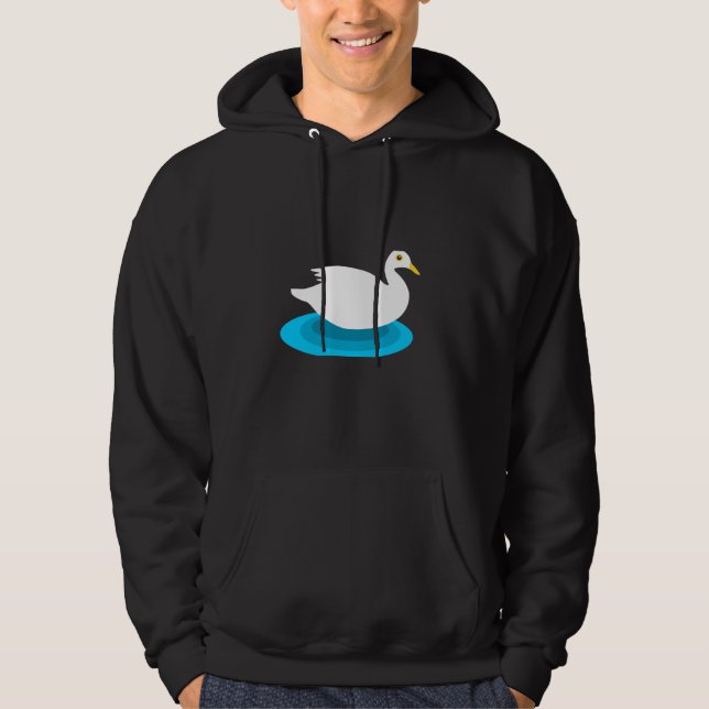 White swimming duck  hoodie (Front)