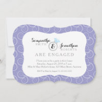 White Swirl Pattern, Light Purple Engagement Party