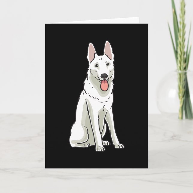 White Swiss Shepherd Card (Front)