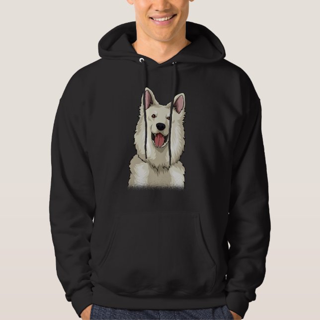 White Swiss Shepherd Gift Hoodie (Front)