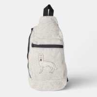 White Swiss Shepherd White GSD Cute Cartoon Dog