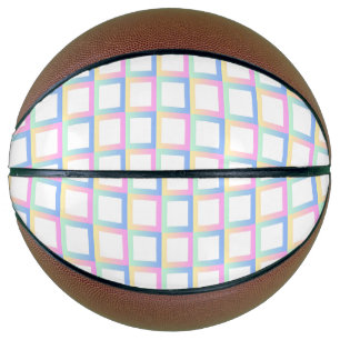White Symmetric Chequered Gradient Pattern Frames Basketball