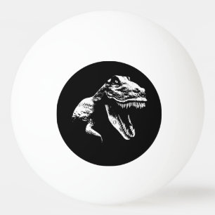 White T Rex Ping Pong Ball