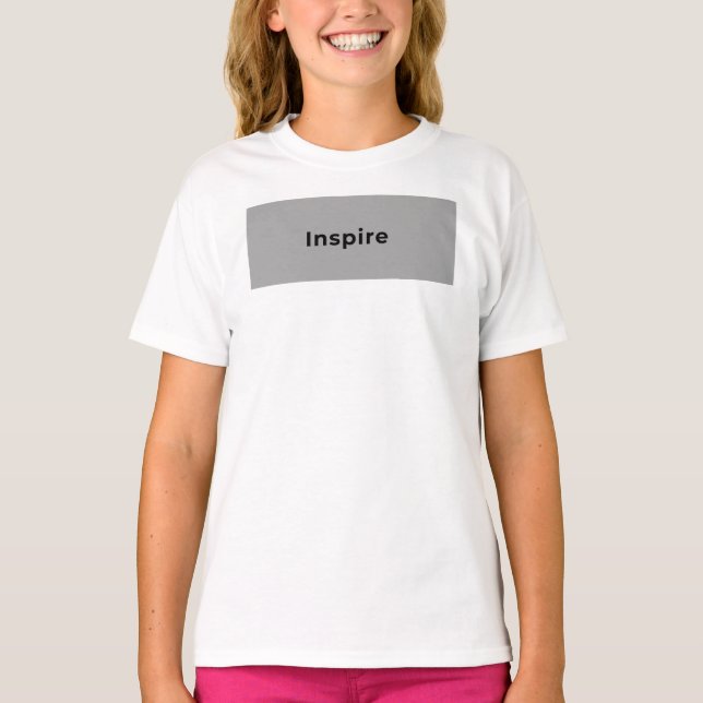 White t-shirt with a beautiful design (Front)