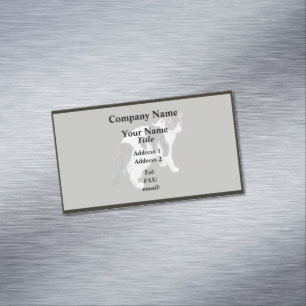 White Tabby With Dark Patches Magnetic Business Card