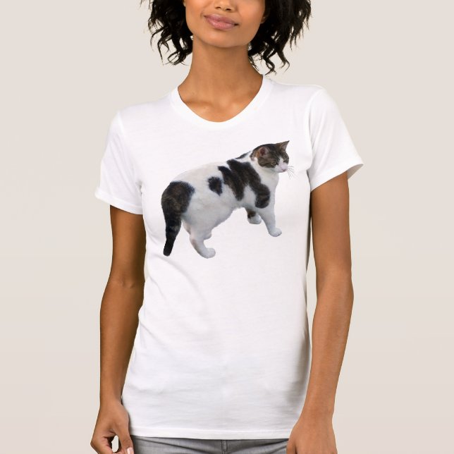 White Tabby With Dark Patches T-Shirt (Front)