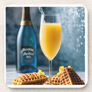 White Table Hard Plastic Coaster, Mimosas, Champa Coaster