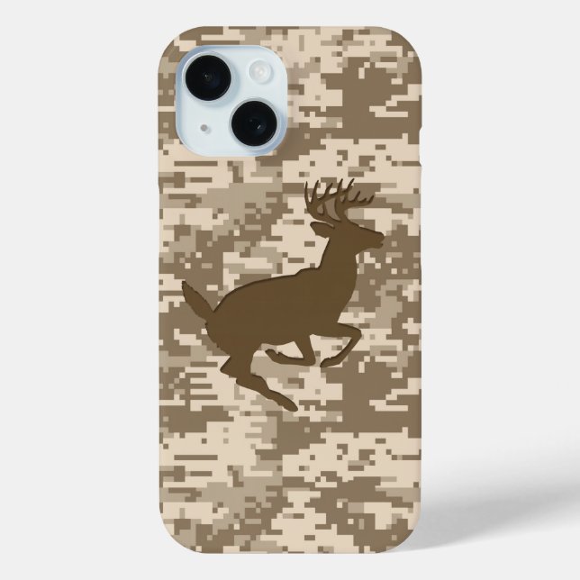 White Tail Buck on Urban Desert Digital Camo Case-Mate iPhone Case (Back)