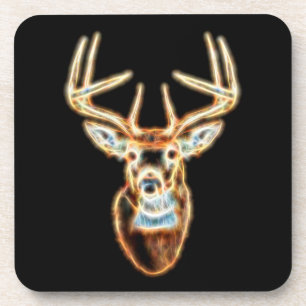 White tail Deer Head Energy Spirit Coaster