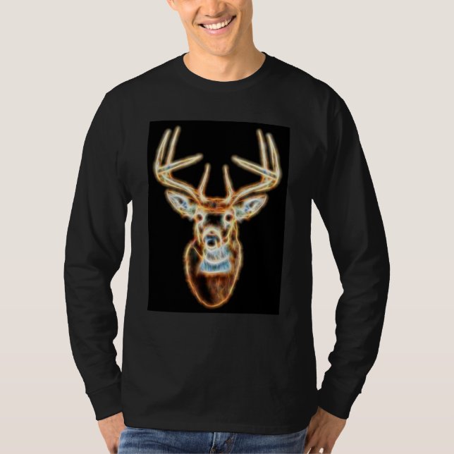 White tail Deer Head Energy Spirit T-Shirt (Front)