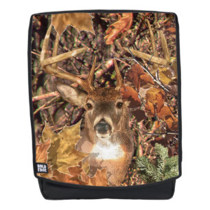 White Tail Deer Head Fall Energy Spirited on a Backpack