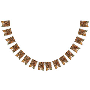 White Tail Deer Head Fall Energy Spirited on a Bunting