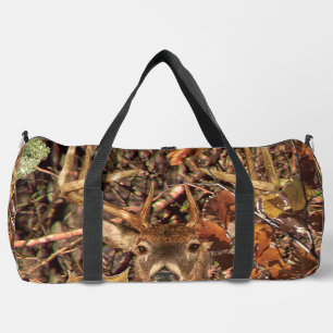 White Tail Deer Head Fall Energy Spirited on a Duffle Bag