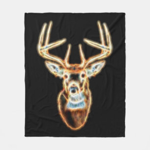 White Tail Head Energy Spirit Fleece Blanket