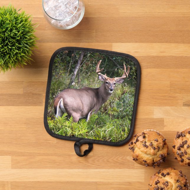 White-Tailed Buck  Pot Holder (Top Down)