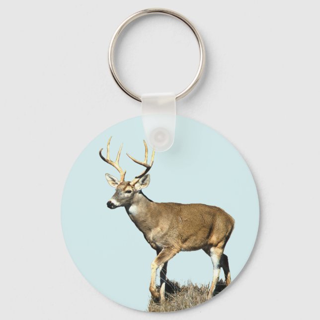 White Tailed Deer Buck Key Ring (Front)