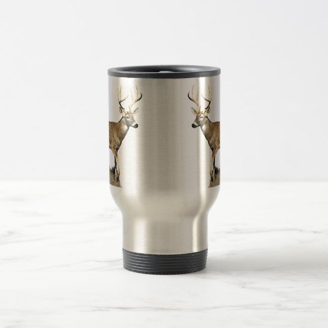 White Tailed Deer Buck Travel Mug (Center)