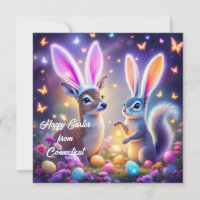 White-tailed deer & eastern grey squirrel rabbit