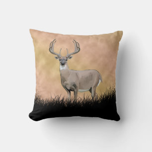 White Tailed Deer Rustic Cushion