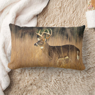 White-tailed Deer Smoky Mountains Tennessee Lumbar Cushion