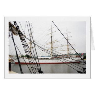 White tall ship - Card