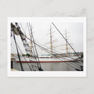 White tall ship - Postcard