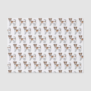 White & Tan Smooth Coat Jack Russell Terrier Dogs Tissue Paper