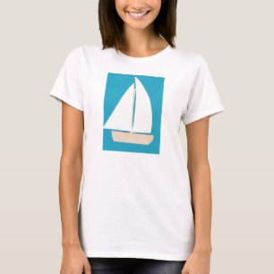 White Tank Top with Sailboat