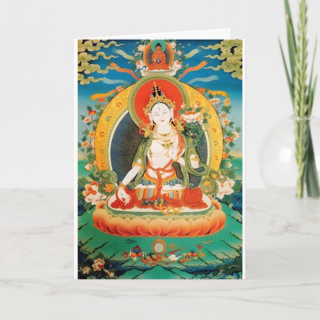 WHITE TARA BUDDHIST DEITY CARD (Front)