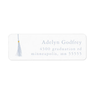 White Tassel Graduation Return Address