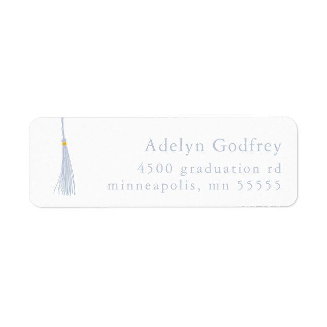 White Tassel Graduation Return Address (Front)