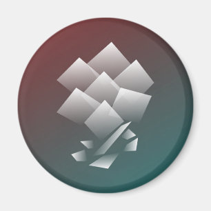 White teal burgundy magnet