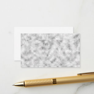 White Teal Marble Classic Elegant Beauty Glitzy Enclosure Card