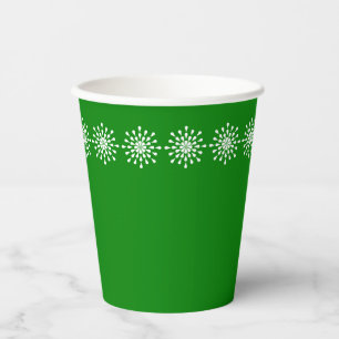 White teardrops paper cups