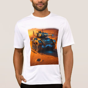 White Tee – Sci-Fi Desert Tank Glow Edition