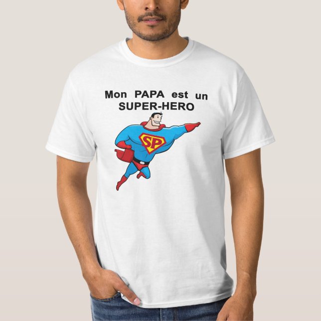 White tee-shirt SUPER DAD T-Shirt (Front)