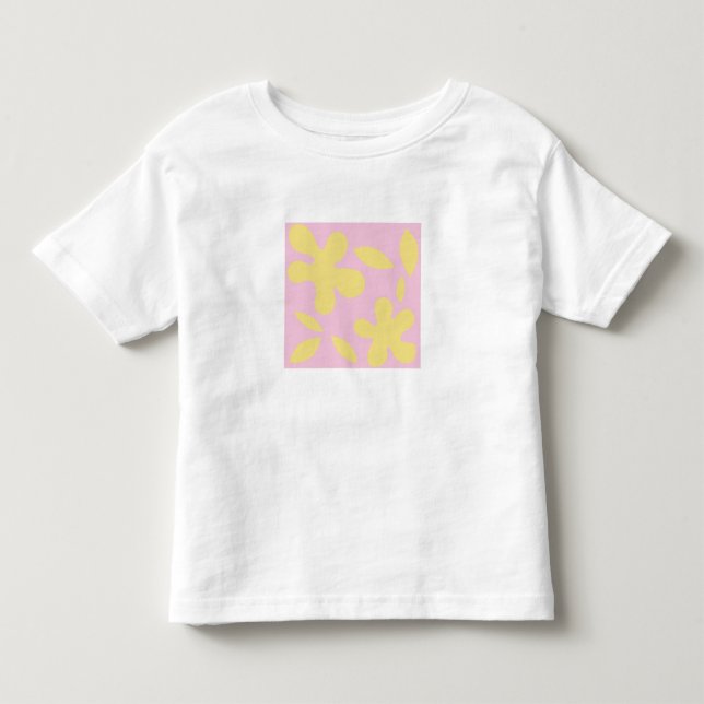 White Tee with Pink/Yellow Flowers (Front)