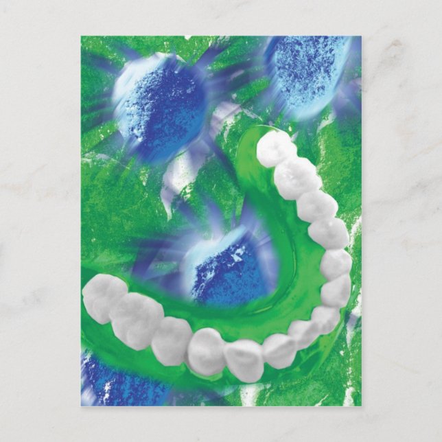White Teeth Design Dentist Orthodontist Card (Front)