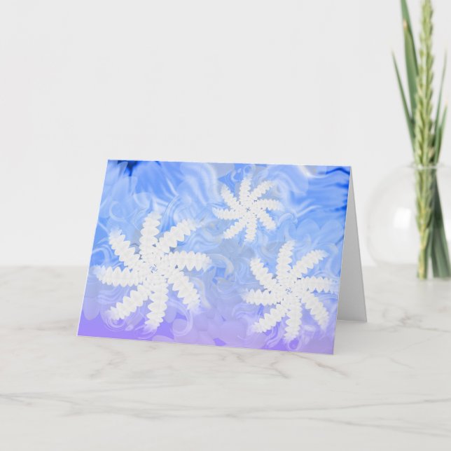 White Teeth Flower Spin Design Greeting Card (Front)