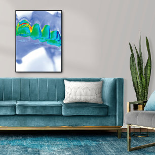 White Teeth Smile Dental Art Pillow