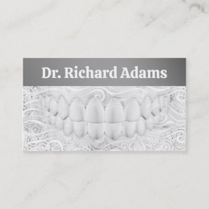 White Teeth Smile Dentist Business Card
